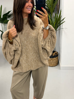 Zeta Otto Chunky Sleeve Knit - Camel