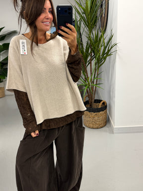 The Lace Mesh - Chocolate  (Size 12-18)