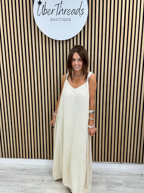 The Spring Shoulder Maxi - Buttermilk