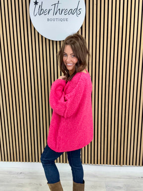 The Rustic Soft Knit -  Pink