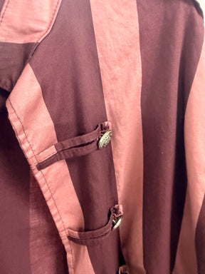 Bailey Wide Stripe Military Jacket - Wine