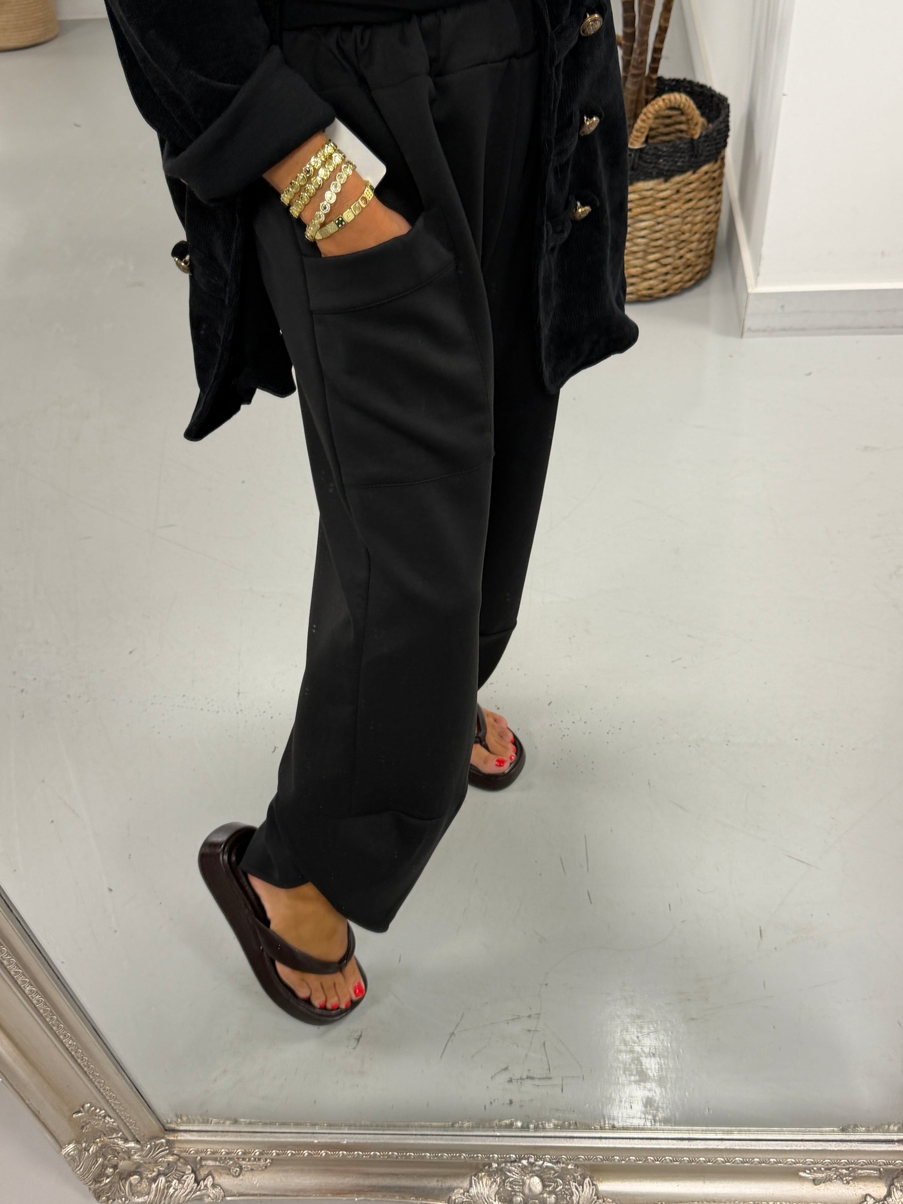The Scuba Tulip Trousers - Black