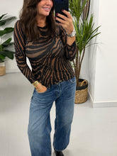 The Cashmere Blend Mesh - Black/Choc  Zebra  (Size 8-14)