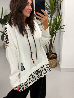 Animal Scuba Hoodie - Winter White
