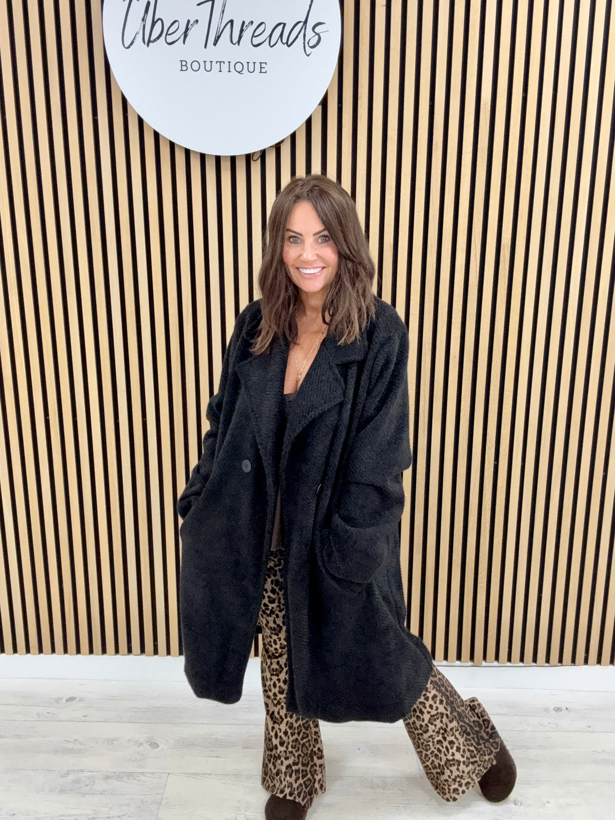 The Boyfriend Blazer Coat - Black