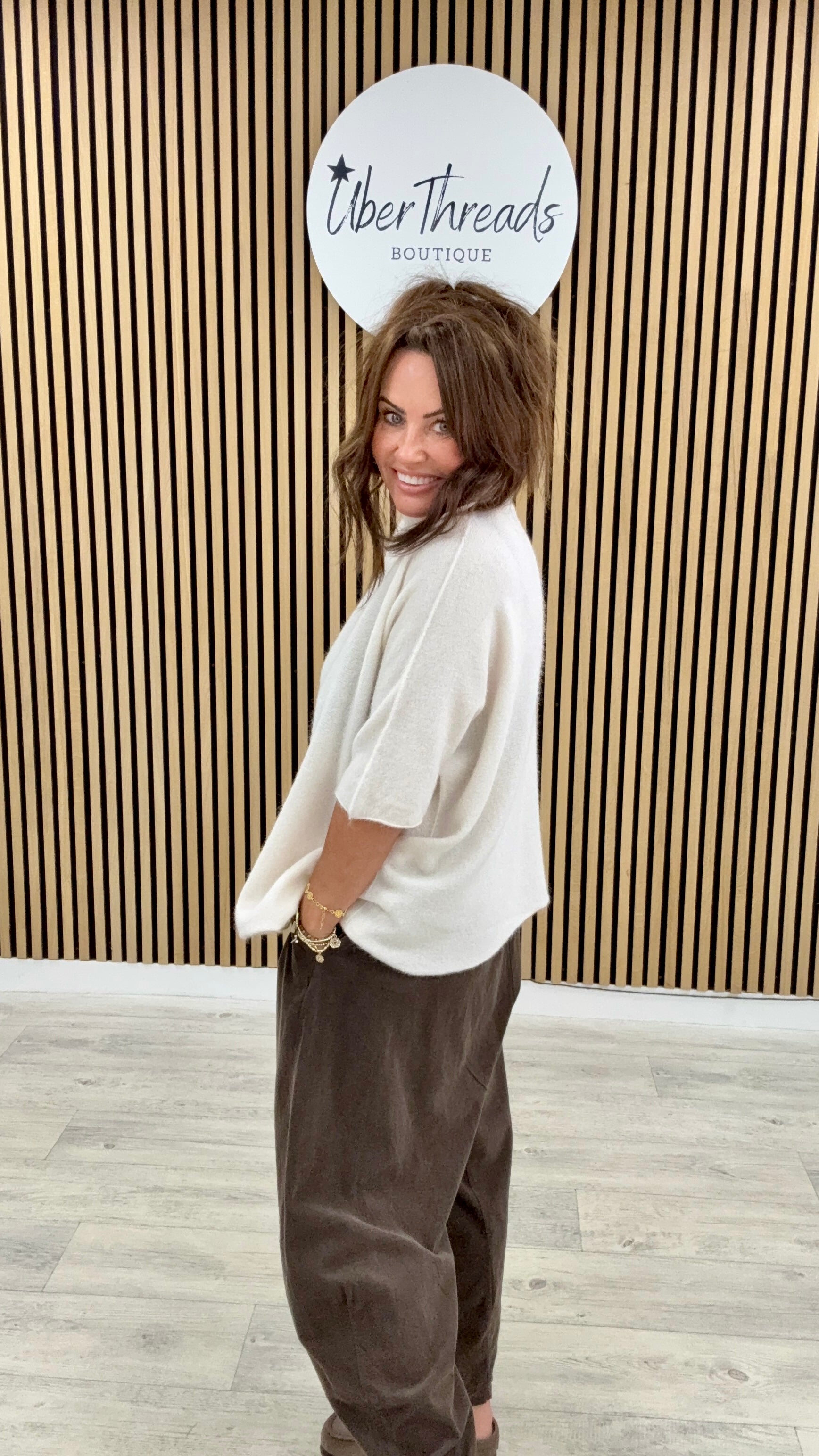 Oakley Crop Sleeve Knit - Buttercream