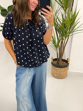 A Spot of Summer Bardot - Navy