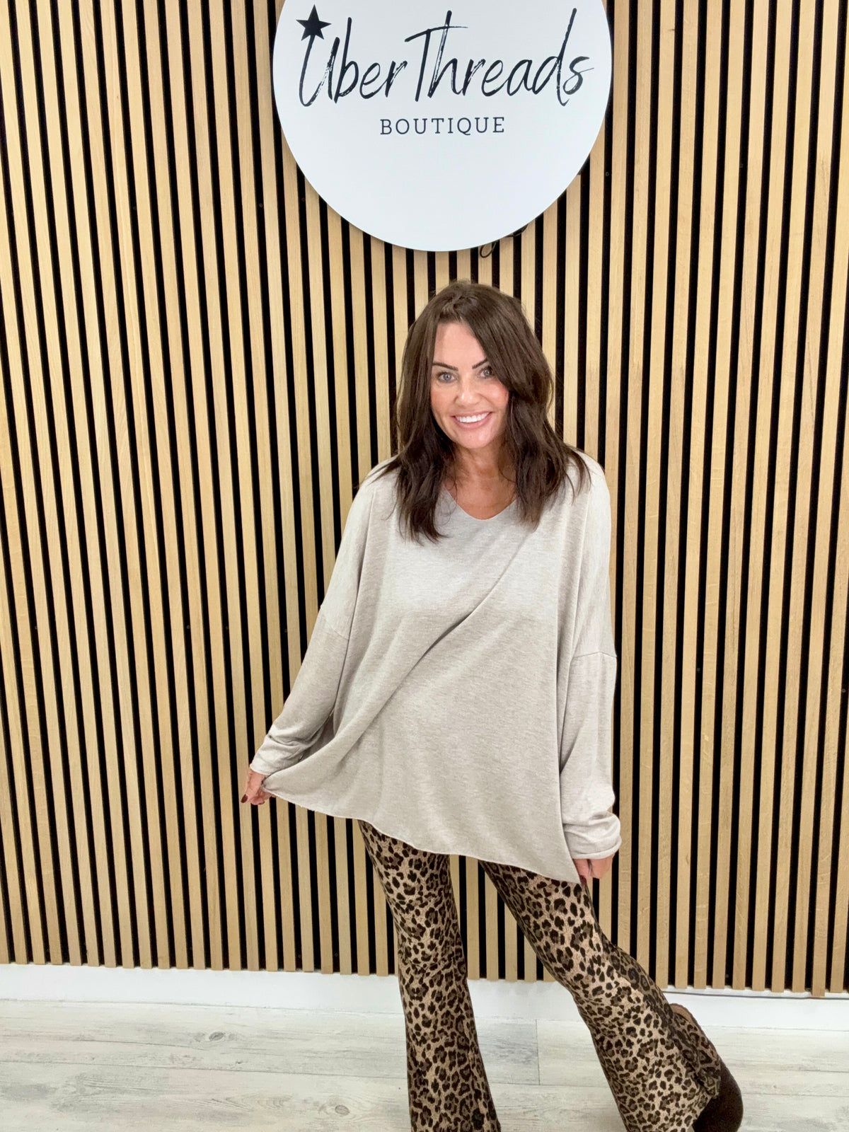 The Everyday Basic V Neck Knit  - Oatmeal