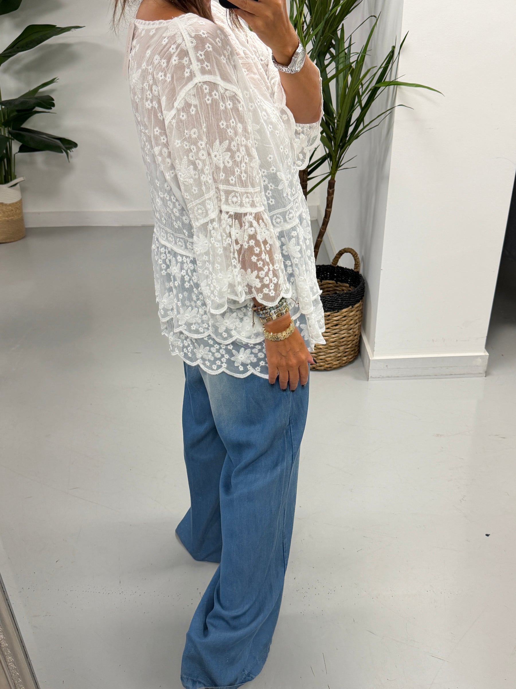Seville Lace Tunic - White