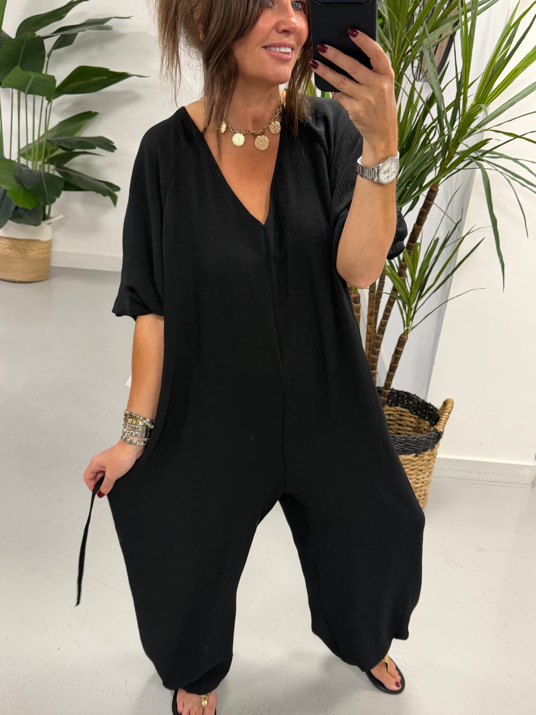 Marrakesh Balloon Jumpsuit - Black