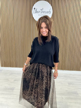 The Bradshaw Tulle Skirt - Black Animal