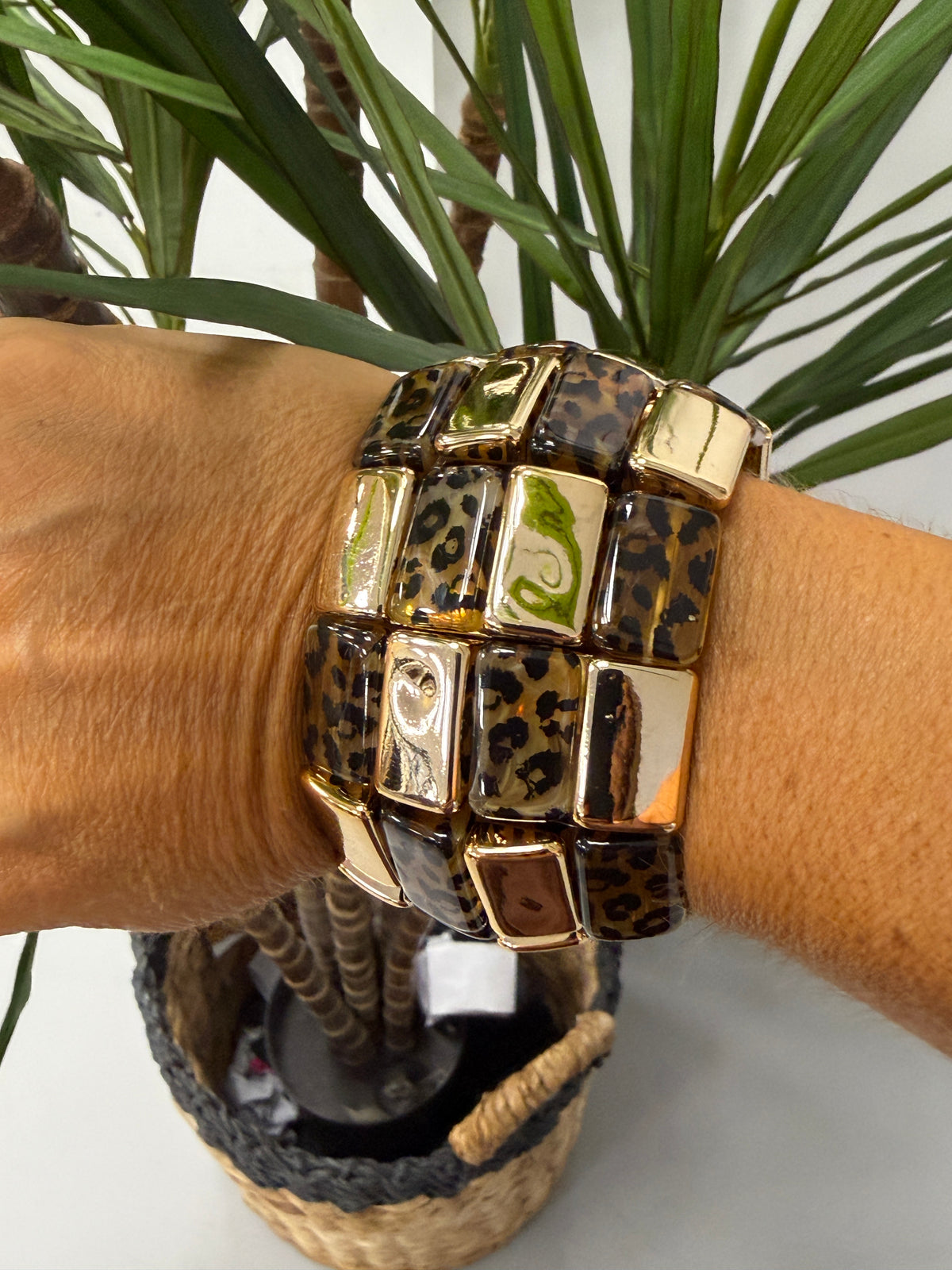 Elasticated Animal Print and Gold (Light)