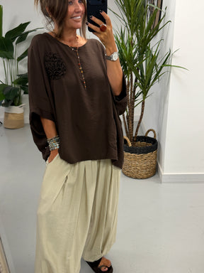 Roxie Pocket Tunic - Chocolate