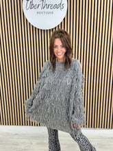 The Shaggy Long Line Jumper - Grey