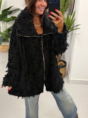 Shelby Shaggy Jacket - Black