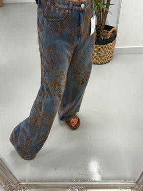 The Driftwood Printed Jeans (Sized)
