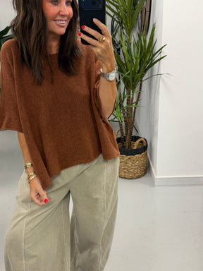 Gracie Crop Sleeve Knit - Auburn Size (10 - 18)