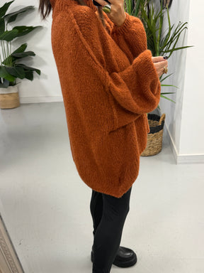The Rustic Soft Knit - Rust