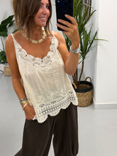 Sorrento Crochet Cami - Cream