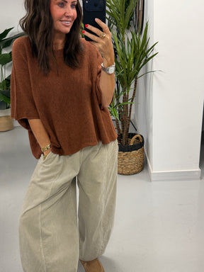 Gracie Crop Sleeve Knit - Auburn Size (10 - 18)