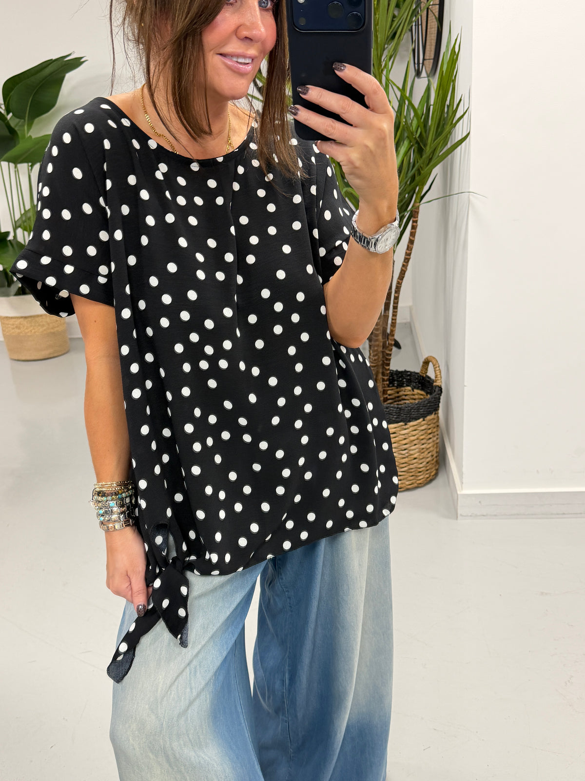 Dottie Side Tie - Black