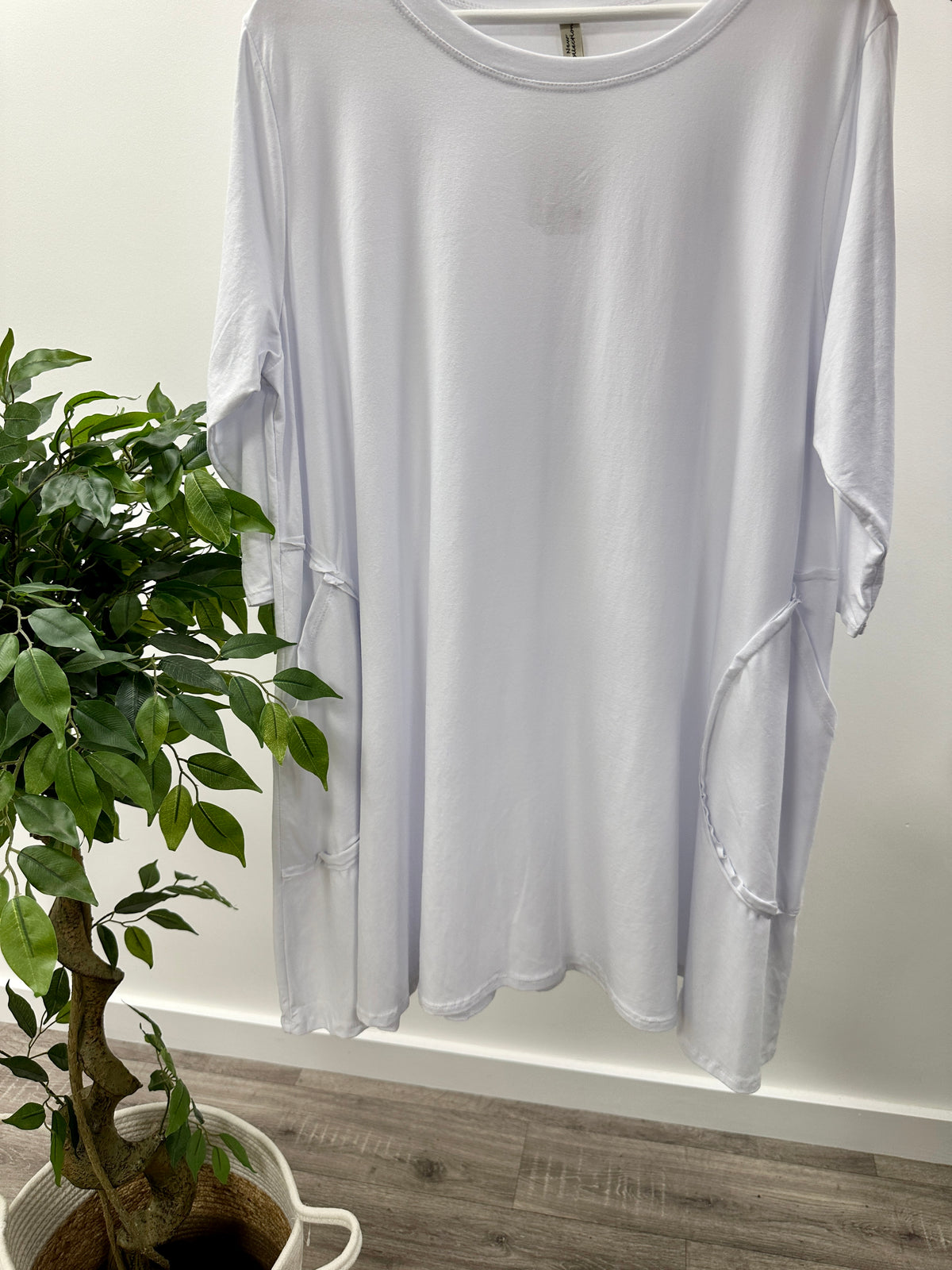 Longline Pocket Jersey - White