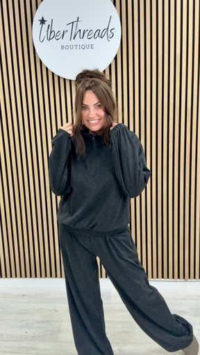 The Everyday Wide Leg Co-ord - Black (sized)