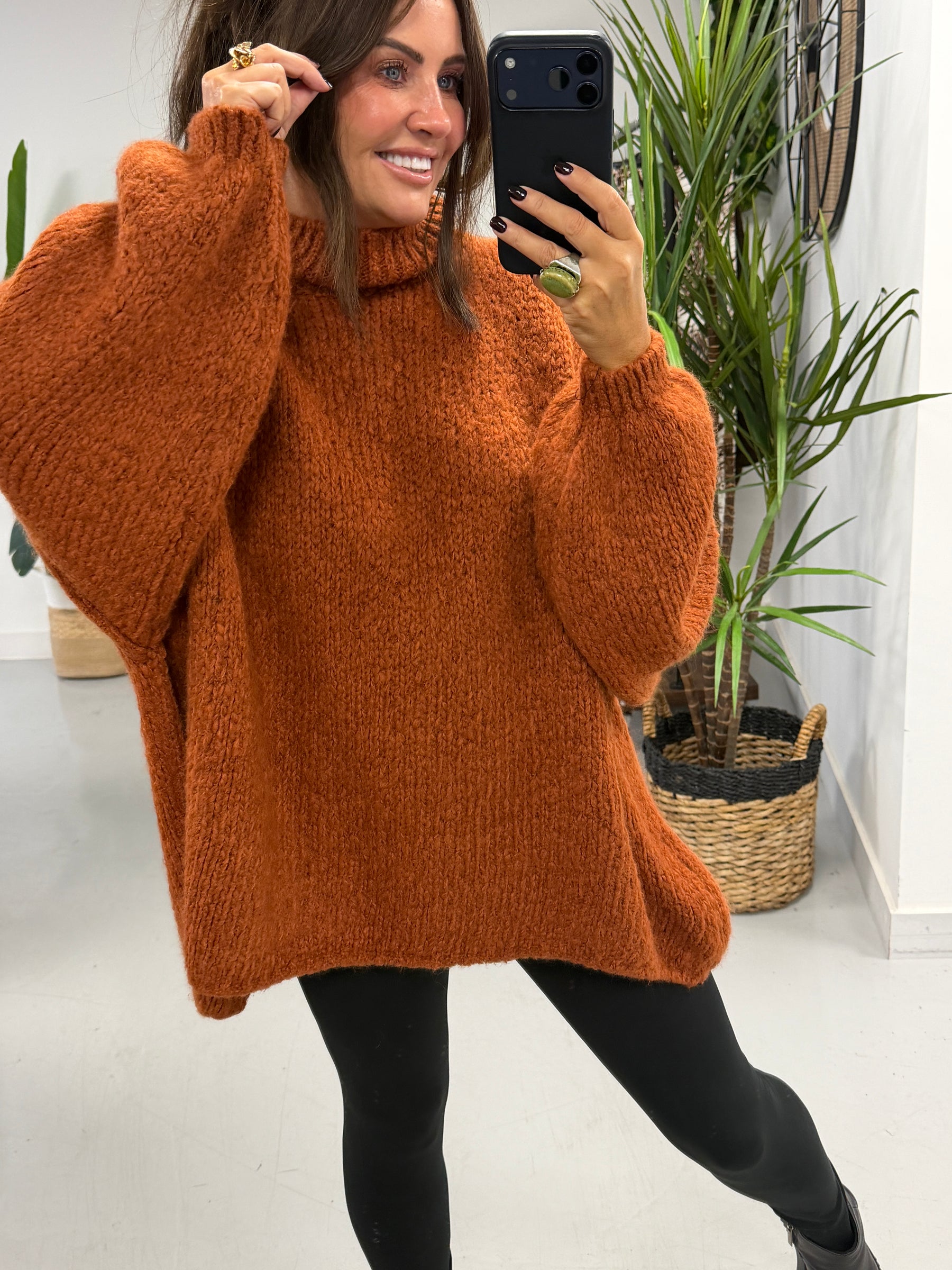 The Rustic Soft Knit - Rust