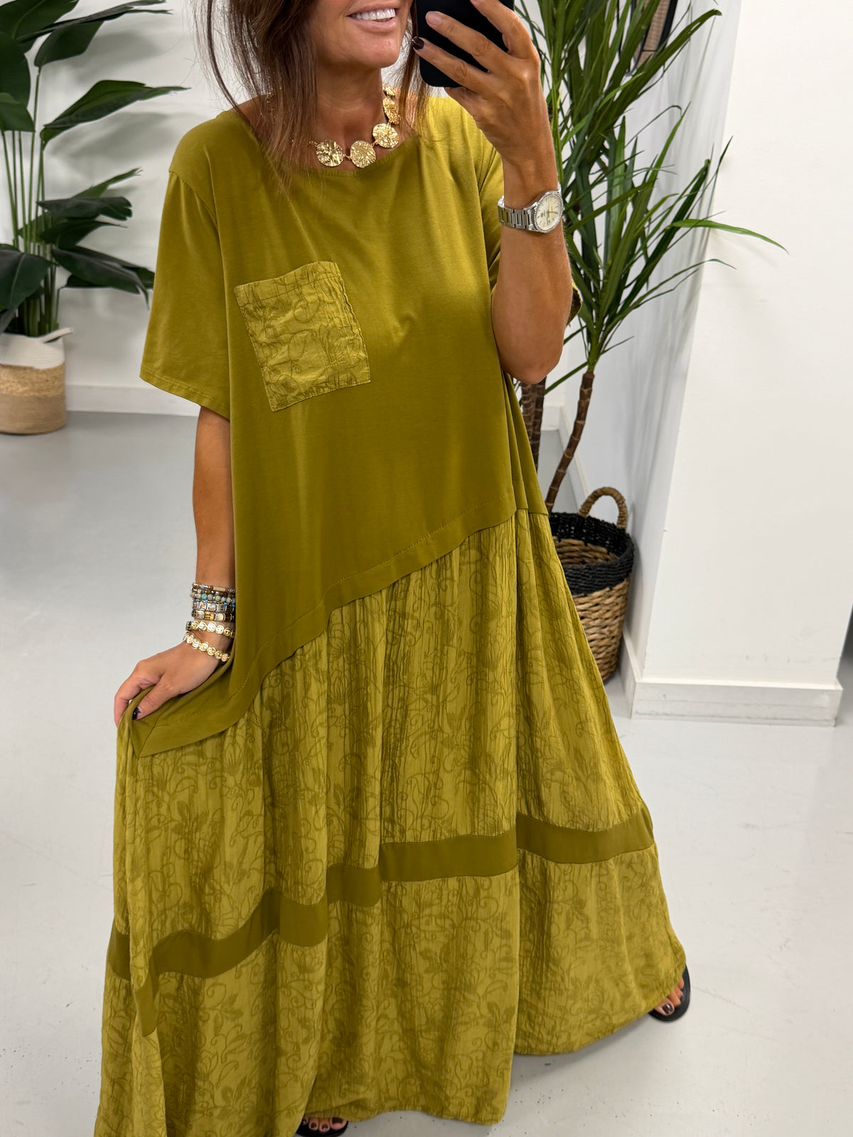 Harlow Vine Maxi - Olive