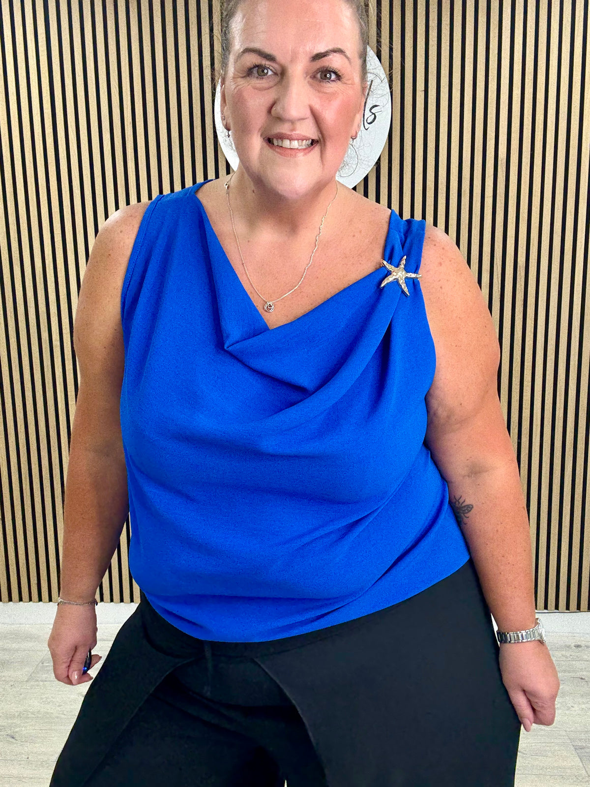 The Starfish Cowl Top - Cobolt