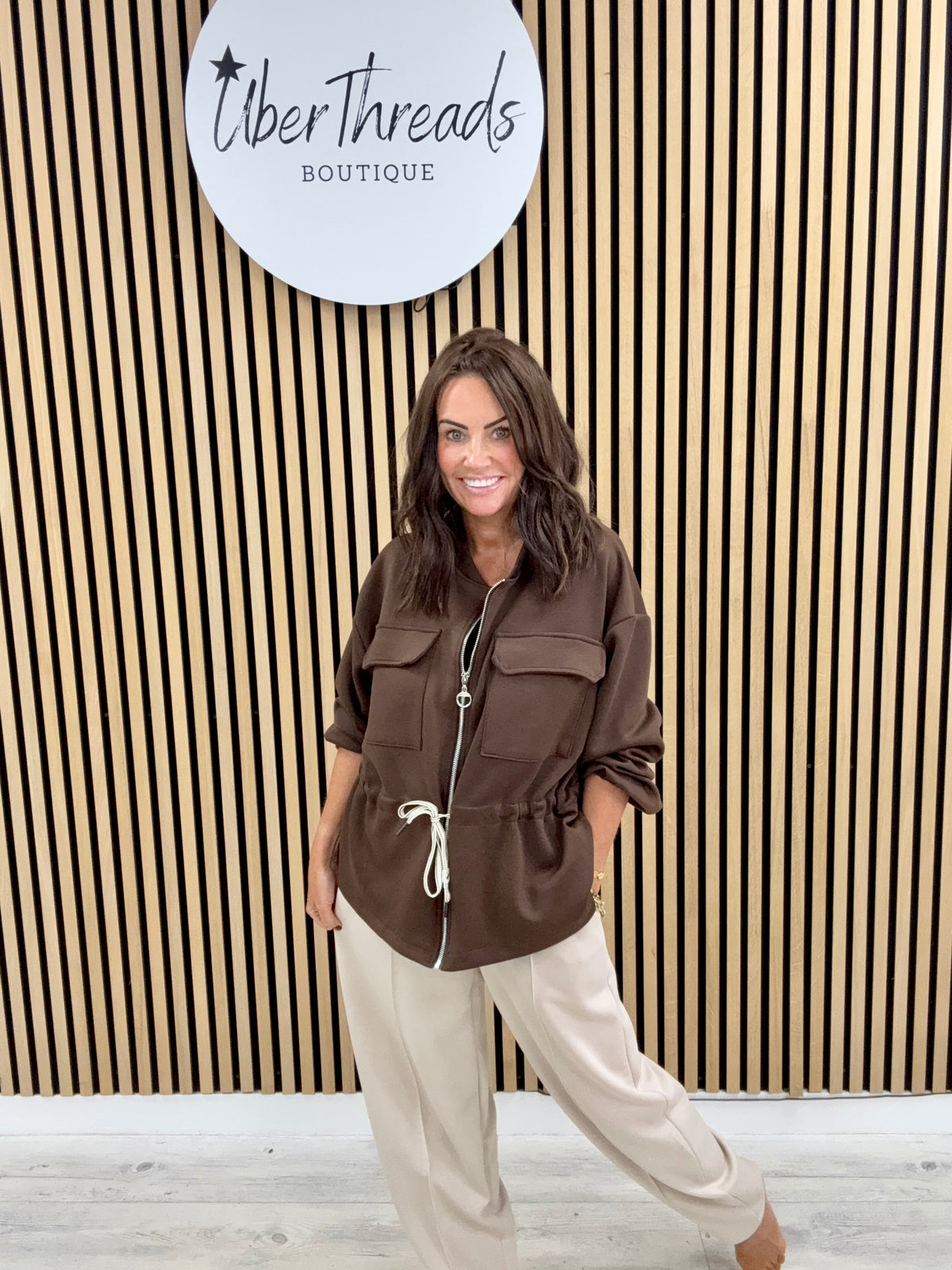 Scuba Utility Jacket  - Chocolate