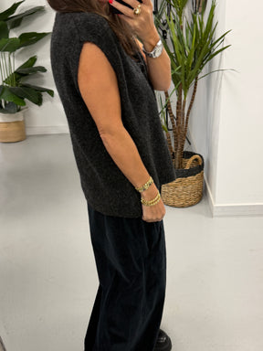Shanghai Sleeveless Knit Grey  (Size 12-18)