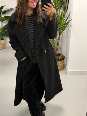 Dakota Boyfriend Coat  - Black