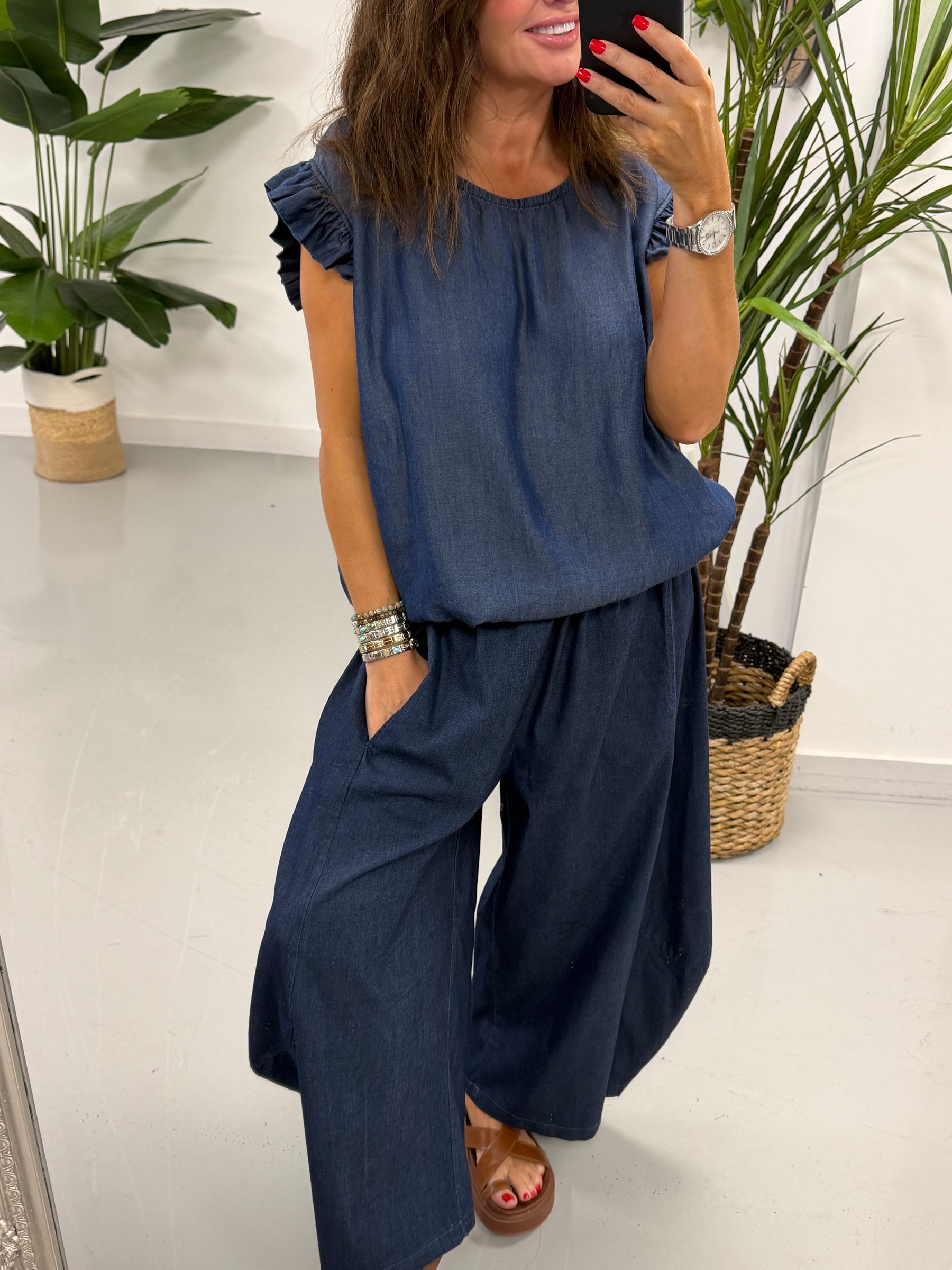 Deniably Denim Button Back Tunic