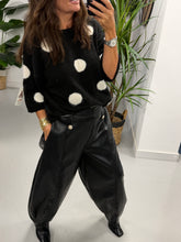 The Military Butter Soft PU Barrel Trousers - Black (Size 12-14)