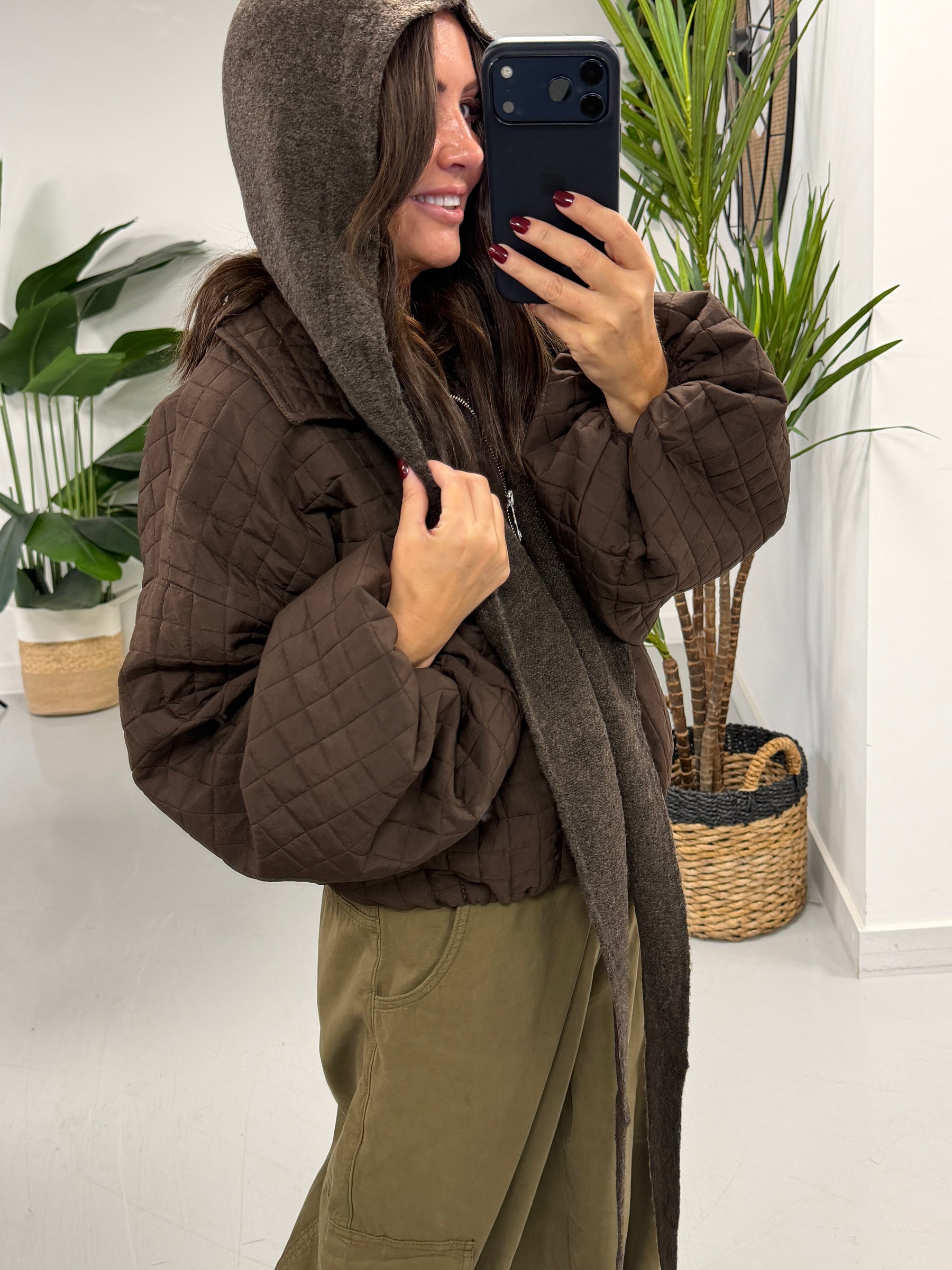 Ladies Scarf/Hood - Chocolate