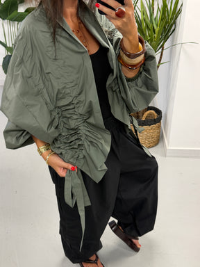 The Urban Ruched Jacket - Khaki