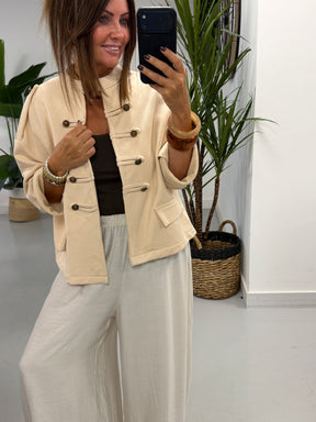 Zeta Otto Military Jacket - Cream