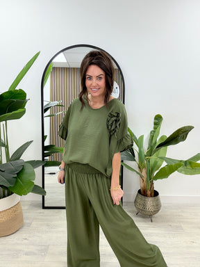 Rosette Co-Ord - Khaki