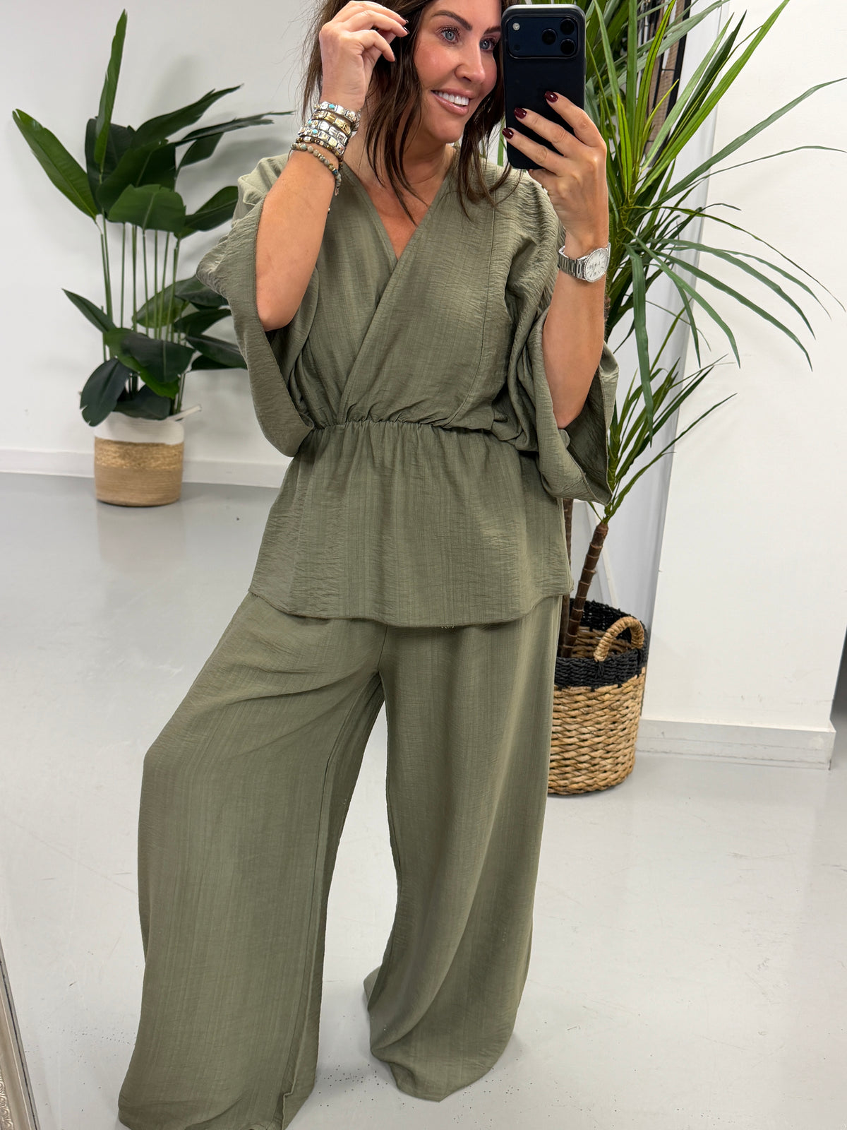 Madison Cross Over Co Ord - Khaki