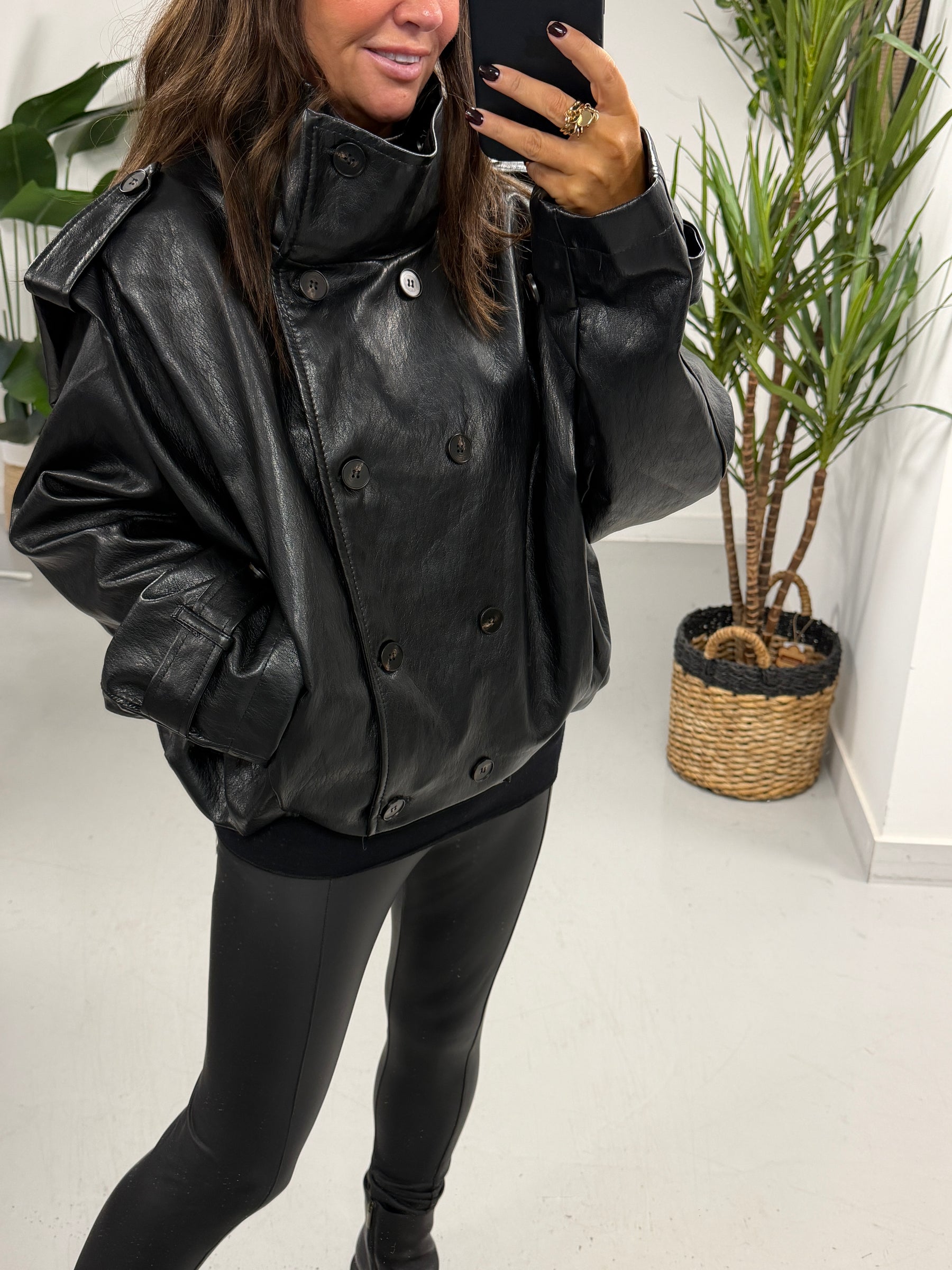 The Braxton PU Jacket - Black (Size 10-16) PRE ORDER