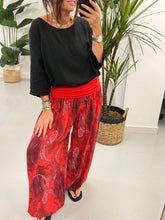 Ali Baba Slouch Pants - Red Paisley