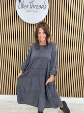 The Slouch Pocket Dress - Charcoal