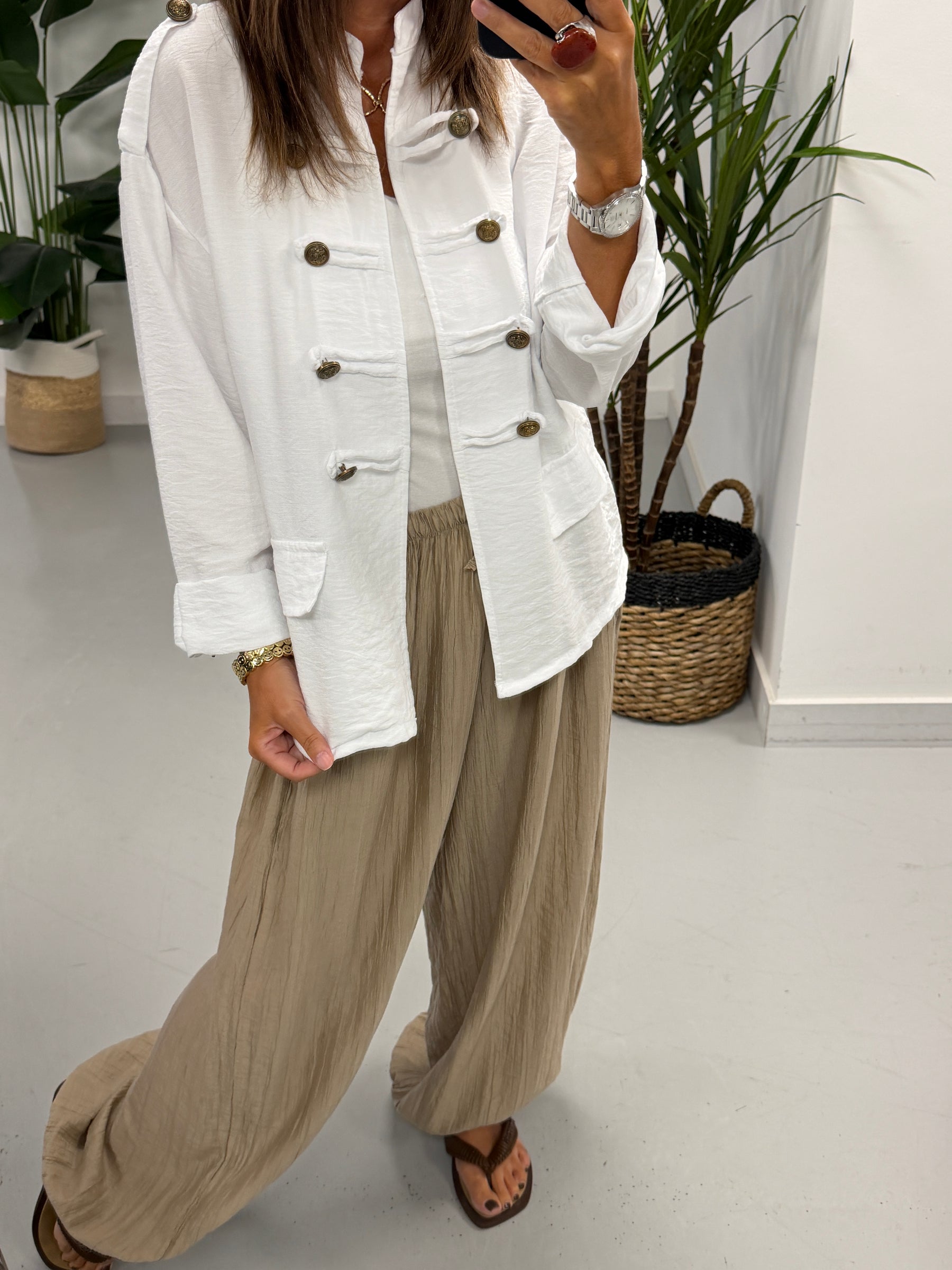 Military Jacket - White