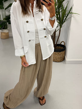 Military Jacket - White