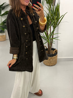 The Big Softie Military Jacket - Chocolate