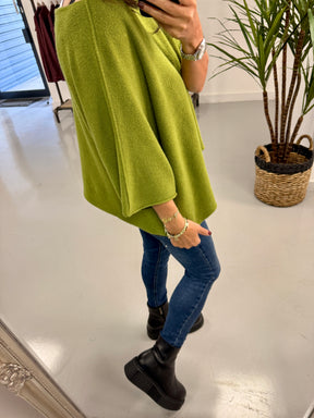 Gracie Crop Sleeve Knit - Pistachio
