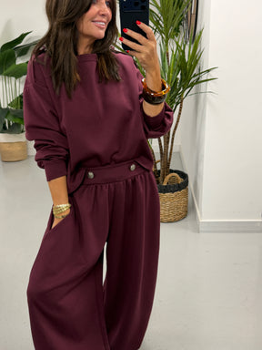 The Soft Touch Military Boxy Sweat - Wine