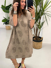 The Paisley Midi Dress - Mocha