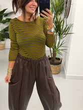 The Cashmere Blend Stripe Mesh - Green  (Size 8-14)